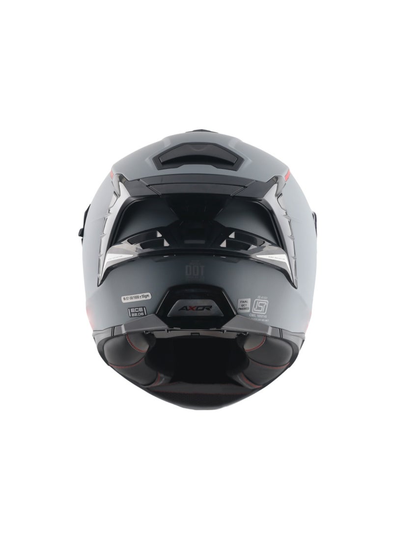 Axor Brutale Dual Spoiler Solid Matt Nardo Grey Full Face Helmet - Image 2